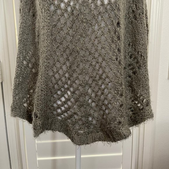 Shrug Poncho Crochet - Grey - Picture 3 of 14